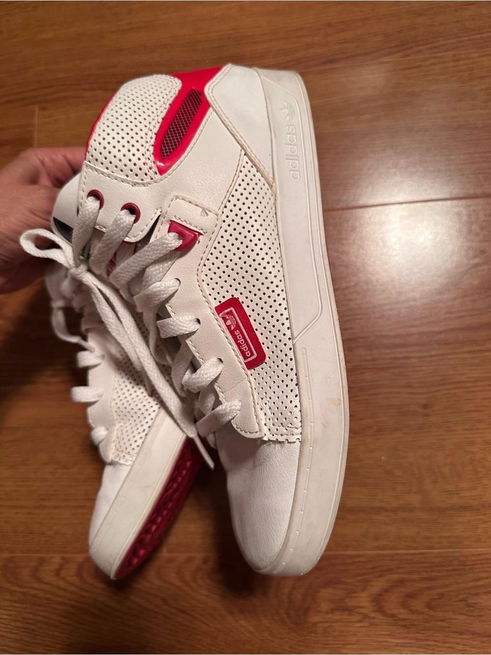 Adidas White and Red Sneakers